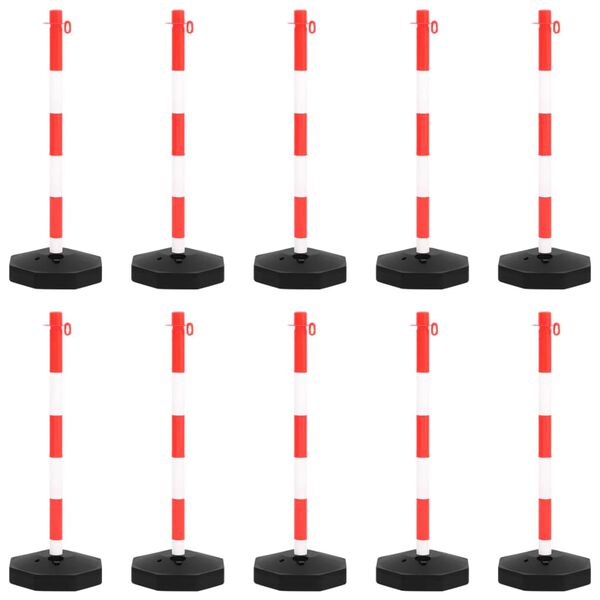 vidaXL Chain Post Set with 32.8 ' Plastic Chain