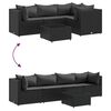 vidaXL Patio Lounge Set Black