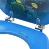 vidaXL WC Toilet Seats with Lid 2 pcs MDF Deep Sea Design (2x146909)
