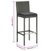 vidaXL Bar Stool Set of 6 Gray