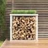 vidaXL Patio Log Holder White 42.5x20.5x41.7" Solid Wood Pine