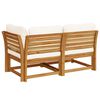 vidaXL Garden Lounge Set Cream white Solid acacia wood, Polyester Medium