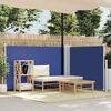 vidaXL Side Awning Blue Polyester with PU coating 4.7 x 39.4 in