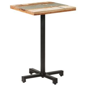 vidaXL Bistro Table Mixed color Solid reclaimed wood, Powder-coated iron