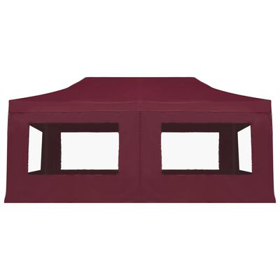 vidaXL Professional Folding Party Tent with Walls Aluminum 19.7'x9.8' Wine Red