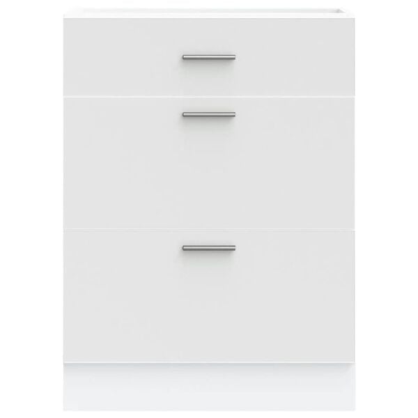 vidaXL Kitchen Base Cabinet White Engineered wood 23.6 x 18.1 x 32.1 in