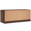 vidaXL TV Cabinet Brown Oak Engineered Wood, Glass Medium TV Cabinet