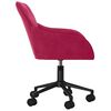vidaXL Swivel Office Chair Wine Red Velvet