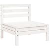 vidaXL Garden Sofa White Solid pine wood 3-seater Modular Garden Sofa