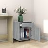 vidaXL Rolling Cabinet Grey sonoma Engineered wood Medium