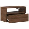 vidaXL Wall-mounted Bedside Cabinet Set of 2 Brown Oak Engineered Wood
