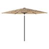 vidaXL Garden Parasol Brown Polyester Large Foldable Garden Parasol