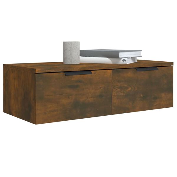 vidaXL Wall Cabinet Smoked oak Engineered wood Medium Wall Cabinet