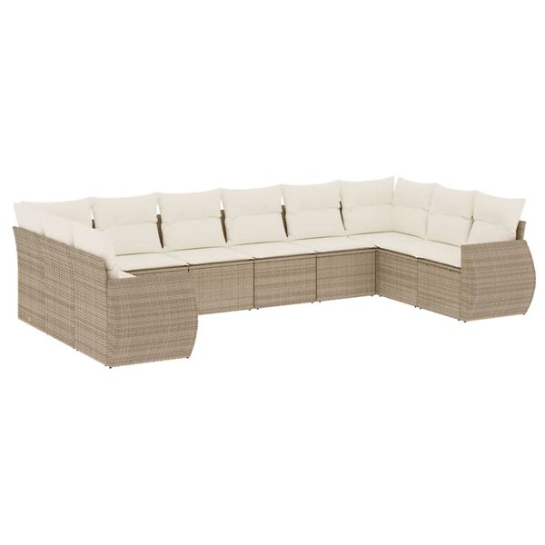vidaXL Garden Sofa Set Beige, Cream White