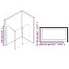 vidaXL Bi-Folding Shower Enclosure ESG 47.2"x26.8"x51.2"