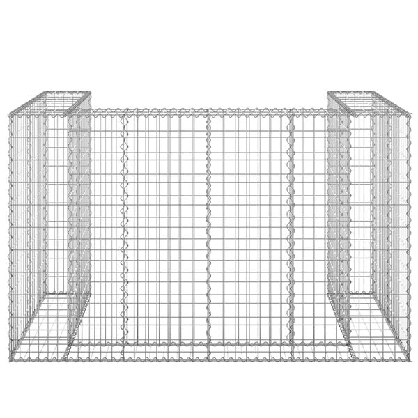 vidaXL Gabion Wall for Garbage Bins Galvanized Steel 70.9"x39.4"x43.3"