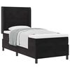 vidaXL Box Spring Bed with Headboard Black 35.43 x 74.80 in Velvet