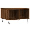 vidaXL Coffee Table Brown Oak Engineered Wood, Metal Compact