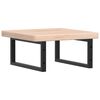 vidaXL Basin Shelf Oak, Black Solid Oak Wood, Steel 19.7 x 19.7 in
