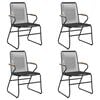 vidaXL Garden Chair Set of 4 Black