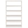 vidaXL Book Cabinet White Solid Pine wood 39.4x11.8x65.9 in