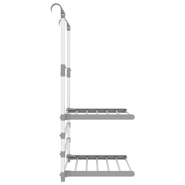vidaXL Drying Rack for Balcony 21.3"x9.8"x16.5" Aluminum