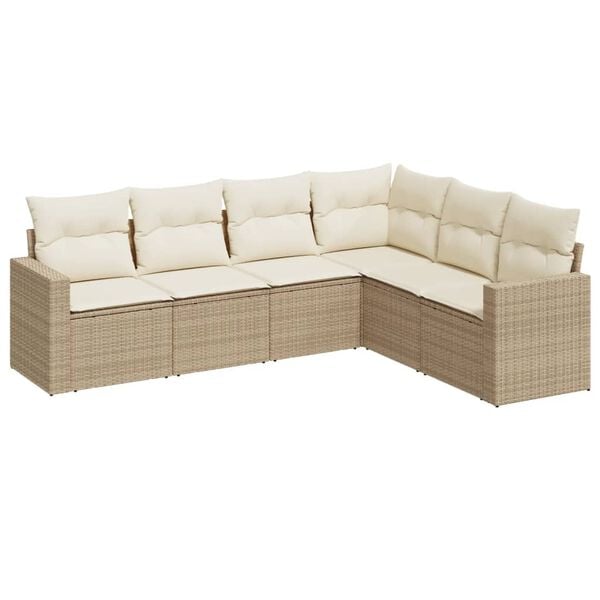 vidaXL Garden Sofa Set Beige