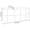 vidaXL Garden Raised Bed Grey Powder-coated steel Large Durable