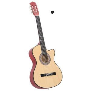 vidaXL Western Acoustic Cutaway Guitar with 6 Strings 38" Basswood
