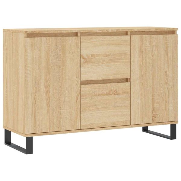 vidaXL Sideboard Sonoma Oak Engineered wood, Iron Medium Sideboard