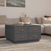 vidaXL Coffee Table Grey Solid pine wood Medium Coffee Table Square