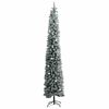 vidaXL Slim Christmas Tree Green and white PVC Slim Adjustable Armrests
