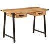 vidaXL Desk Natural Wood Solid Mango Wood and Iron Desk Rectangular