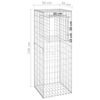 vidaXL Gabion Basket Posts 2 pcs 19.7"x19.7"x55.1" Iron
