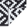 vidaXL Outdoor Carpet ARAKIL White and Black 63"x90.6" PP