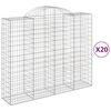 vidaXL Gabion Basket Pack of 20 Silver Galvanized iron