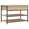 vidaXL Shoe Bench Sonoma oak Engineered wood, metal Medium