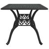 vidaXL Garden Table Black Cast Aluminum Large Durable Garden Table