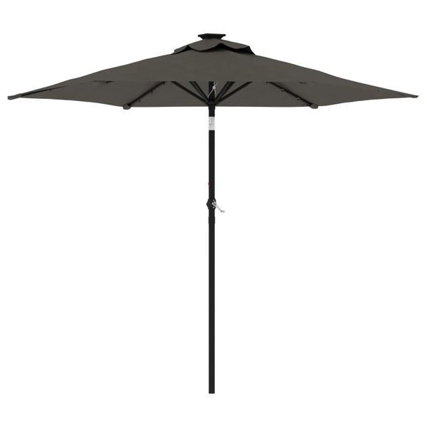 vidaXL Garden Parasol Anthracite Steel, Polyester Large Tiltable