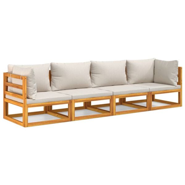 vidaXL Garden Lounge Set Light Grey