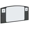 vidaXL Wall Mirror Black Glass, Powder-coated iron 23.6 x 11.8 in