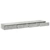 vidaXL Bed Drawers with Drawer Concrete Grey 70.87 x 14.37 x 6.50 in