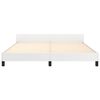 vidaXL Bed Frame With Headboard White Faux Leather Queen Bed Frame