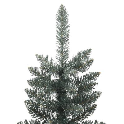vidaXL Artificial Slim Christmas Tree with Stand Green 5 ft PVC