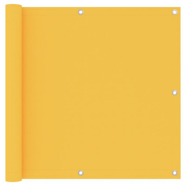 vidaXL Balcony Screen Yellow 35.4x236.2" Oxford Fabric