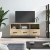 vidaXL TV Cabinet Sonoma oak Engineered wood, Iron Medium TV Cabinet
