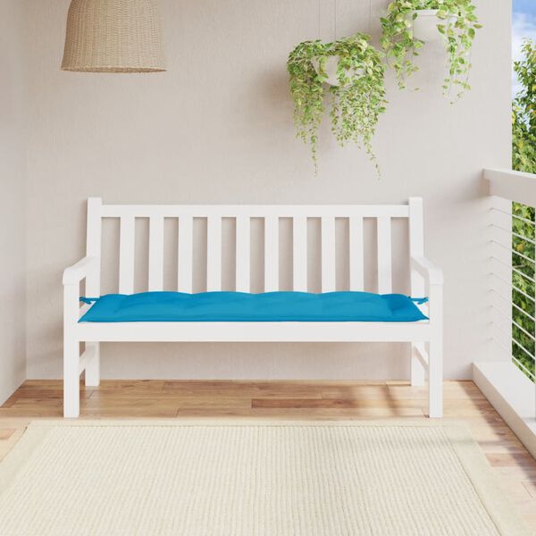 vidaXL Garden Bench Cushion Light Blue 59.1"x19.7"x2.8" Oxford Fabric