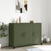 vidaXL Sideboard Olive Green 39.6"x15.4"x28.3" Steel