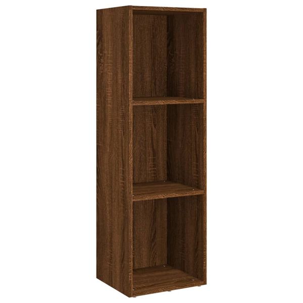 vidaXL Book Cabinet Brown oak Engineered wood Tall Book Cabinet