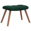 vidaXL Relaxing Chair With Stool Dark Green